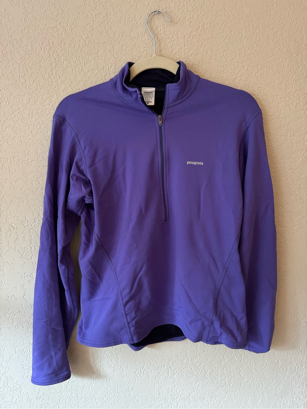 Patagonia Purple Running Quarter Zip with Back Pocket